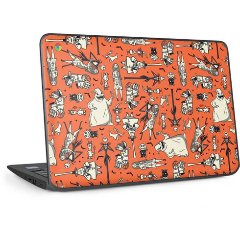 Disney The Nightmare Before Christmas Character Pattern print HP Chromebook Skin