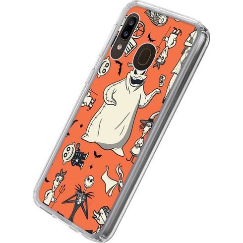 Disney The Nightmare Before Christmas Character Pattern print Galaxy A20 Clear Case
