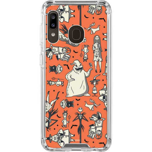 Disney The Nightmare Before Christmas Character Pattern print Galaxy A30 Clear Case