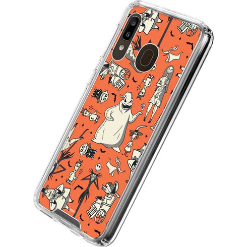 Disney The Nightmare Before Christmas Character Pattern print Galaxy A30 Clear Case