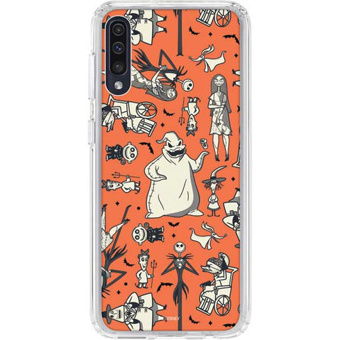 Disney The Nightmare Before Christmas Character Pattern print Galaxy A50 Clear Case