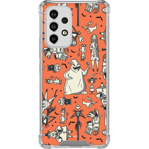 Disney The Nightmare Before Christmas Character Pattern print Galaxy A53 5G Clear Case
