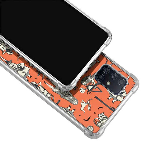 Disney The Nightmare Before Christmas Character Pattern print Galaxy A71 5G Clear Case