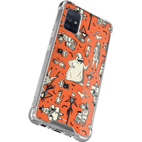 Disney The Nightmare Before Christmas Character Pattern print Galaxy A71 5G Clear Case