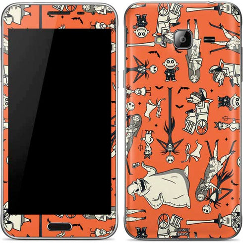 Disney The Nightmare Before Christmas Character Pattern print Galaxy J3 Skin
