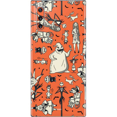 Disney The Nightmare Before Christmas Character Pattern print Galaxy Note 10 Skin