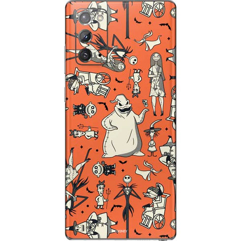 Disney The Nightmare Before Christmas Character Pattern print Galaxy Note20 5G Skin