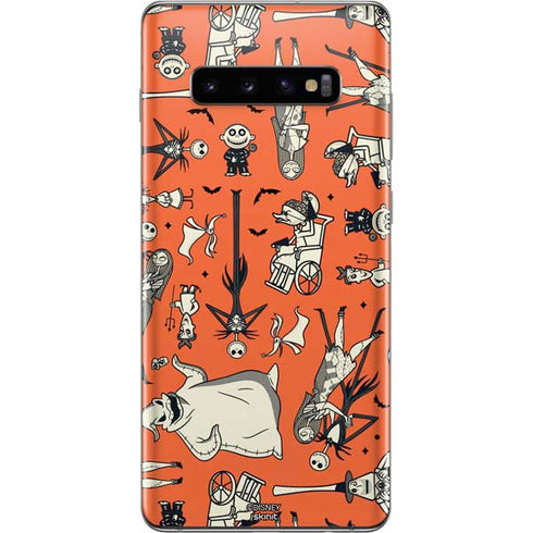 Disney The Nightmare Before Christmas Character Pattern print Galaxy S10 Plus Skin