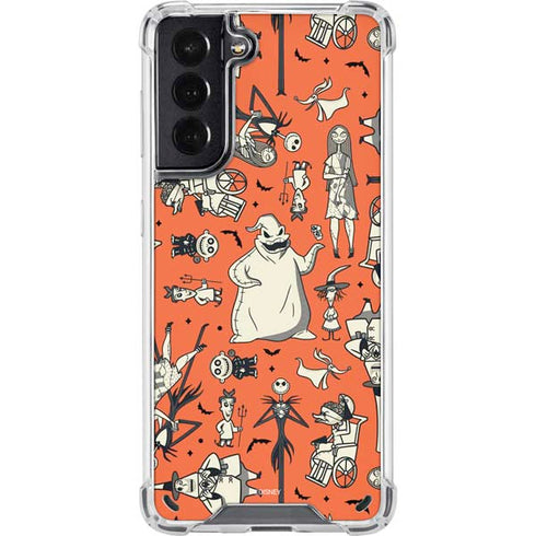 Disney The Nightmare Before Christmas Character Pattern print Galaxy S21 5G Clear Case