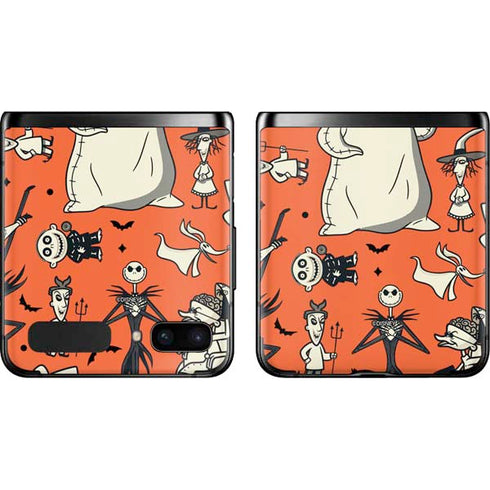 Disney The Nightmare Before Christmas Character Pattern print Galaxy Z Flip Skin