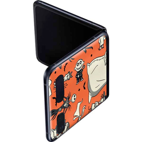Disney The Nightmare Before Christmas Character Pattern print Galaxy Z Flip Skin