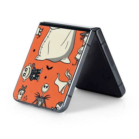 Disney The Nightmare Before Christmas Character Pattern print Galaxy Z Flip5 5G Skin