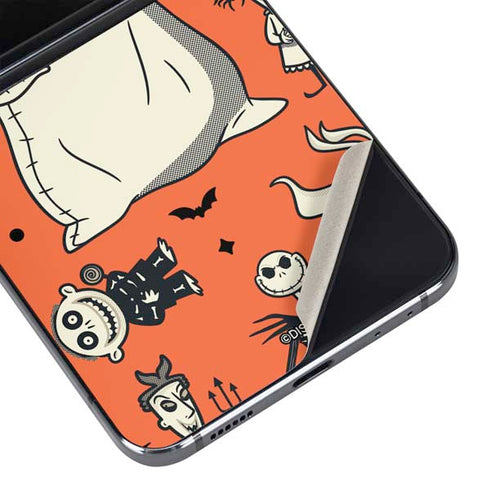 Disney The Nightmare Before Christmas Character Pattern print Galaxy Z Flip5 5G Skin