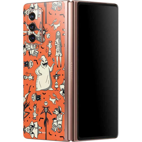 Disney The Nightmare Before Christmas Character Pattern print Galaxy Z Fold2 5G Skin
