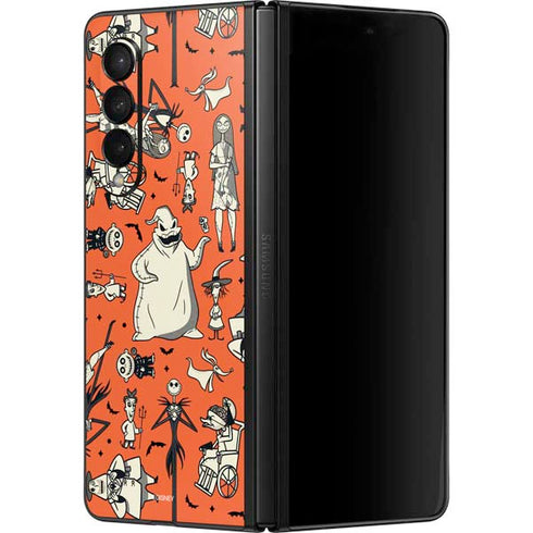 Disney The Nightmare Before Christmas Character Pattern print Galaxy Z Fold3 5G Skin