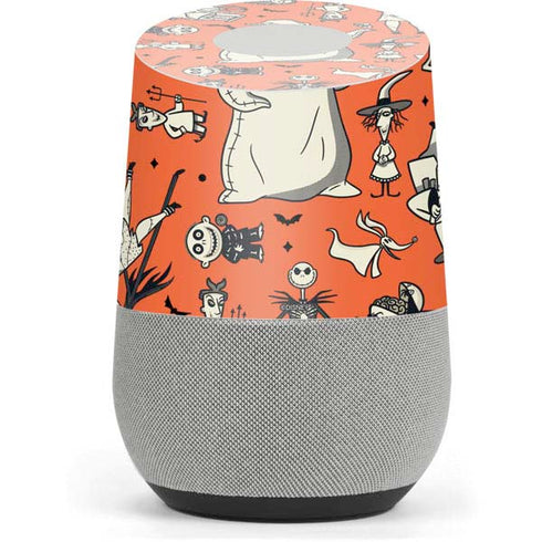 Disney The Nightmare Before Christmas Character Pattern print Google Home Skin