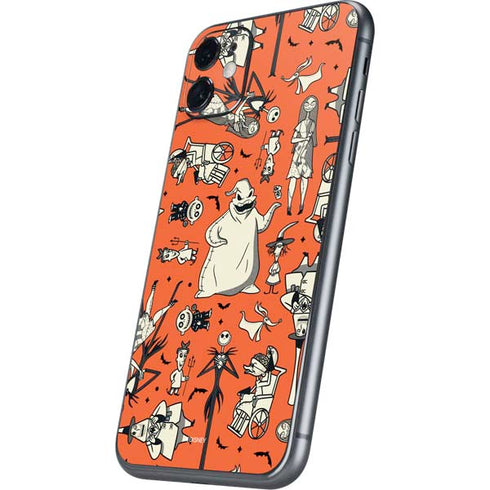 Disney The Nightmare Before Christmas Character Pattern print iPhone 11 Skin