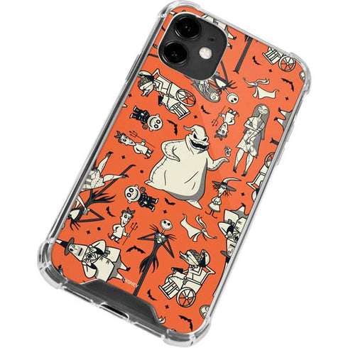 Disney The Nightmare Before Christmas Character Pattern print iPhone 12 Clear Case