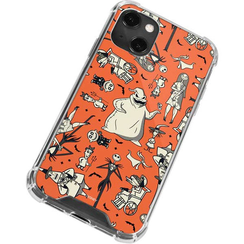 Disney The Nightmare Before Christmas Character Pattern print iPhone 14 Plus Clear Case