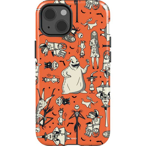 Disney The Nightmare Before Christmas Character Pattern print iPhone 15 Impact Case