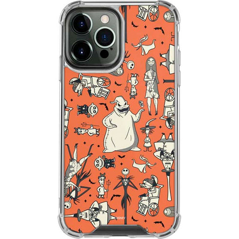 Disney The Nightmare Before Christmas Character Pattern print iPhone 14 Pro Max Clear Case