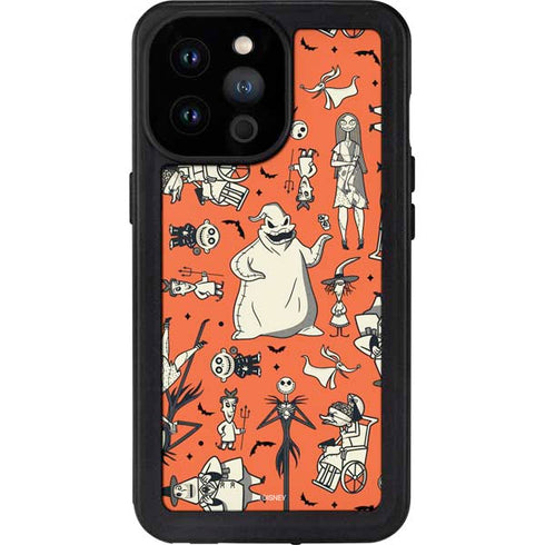 Disney The Nightmare Before Christmas Character Pattern print iPhone 14 Pro Max Waterproof Case
