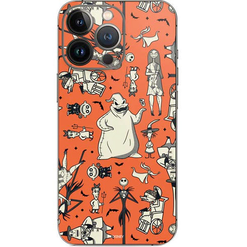 Disney The Nightmare Before Christmas Character Pattern print iPhone 14 Pro Skin