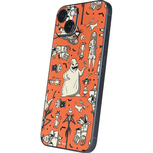 Disney The Nightmare Before Christmas Character Pattern print iPhone 14 Skin