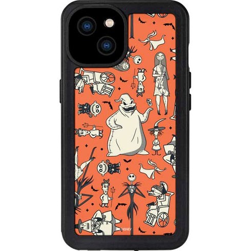Disney The Nightmare Before Christmas Character Pattern print iPhone 15 Plus Waterproof Case