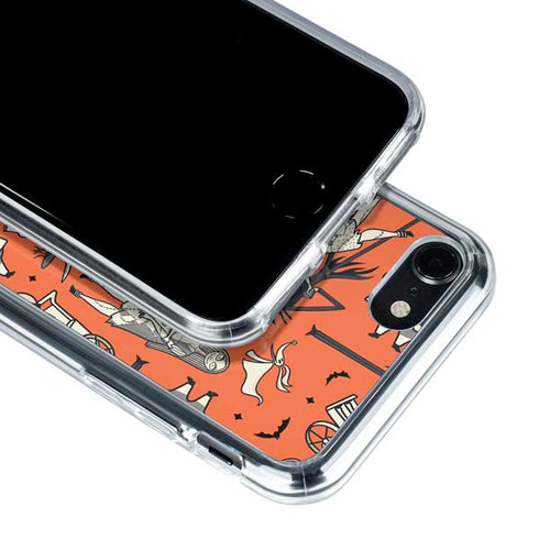 Disney The Nightmare Before Christmas Character Pattern print iPhone SE (2nd & 3rd Gen) Clear Case
