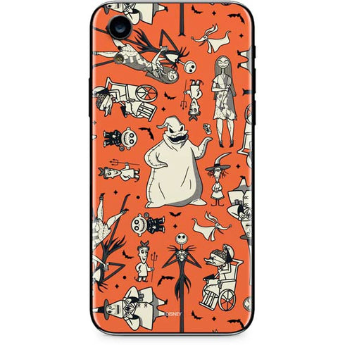 Disney The Nightmare Before Christmas Character Pattern print iPhone XR Skin