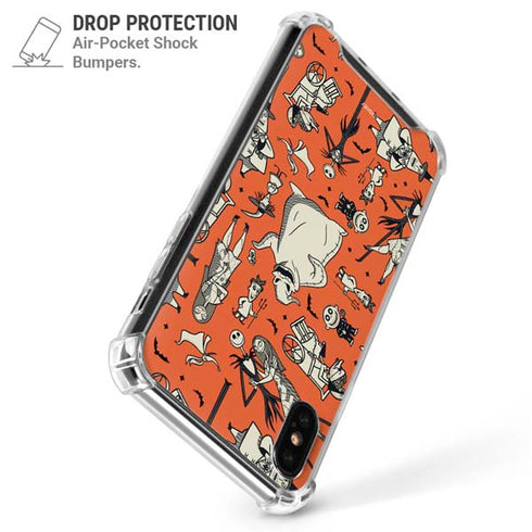 Disney The Nightmare Before Christmas Character Pattern print iPhone XS Max Clear Case