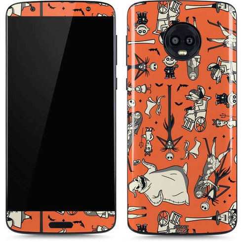 Disney The Nightmare Before Christmas Character Pattern print Moto G6 Skin