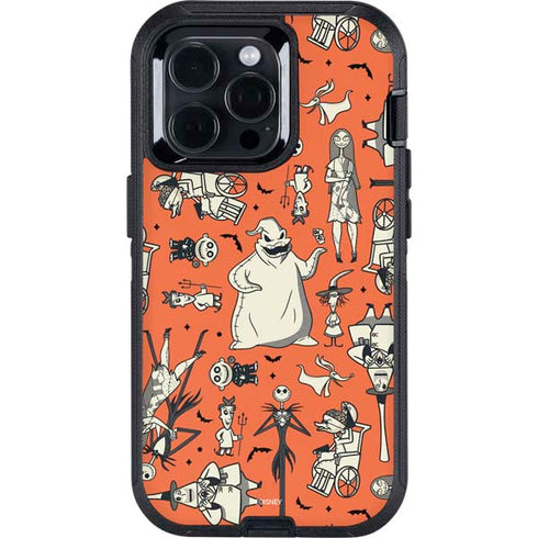 Disney The Nightmare Before Christmas Character Pattern print Otterbox Defender iPhone Skin