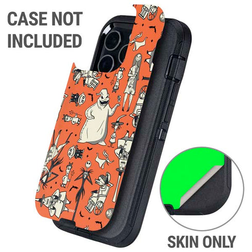 Disney The Nightmare Before Christmas Character Pattern print Otterbox Defender iPhone Skin