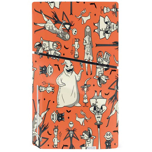 Disney The Nightmare Before Christmas Character Pattern print PS5 Slim Disk Console Skin