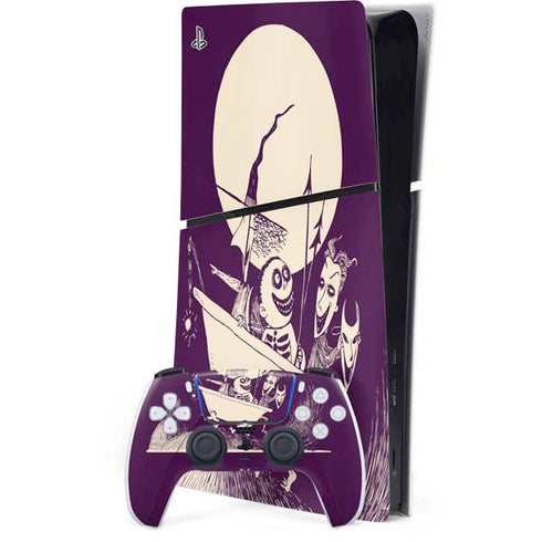 Disney The Nightmare Before Christmas Lock Shock and Barrel Art PS5 Slim Digital Edition Bundle Skin