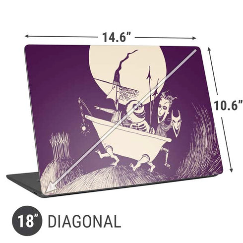 Disney The Nightmare Before Christmas Lock Shock and Barrel Art Universal Laptop 18in (14.6 x 10.6in) Skin