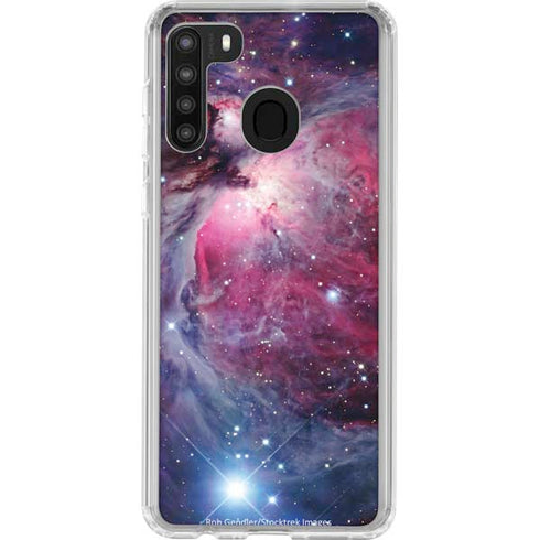 The Orion Nebula Pink Galaxy A21 Clear Case