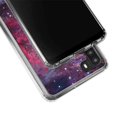 The Orion Nebula Pink Galaxy A21 Clear Case