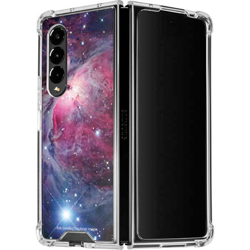 The Orion Nebula Pink Galaxy Z Fold4 5G Clear Case