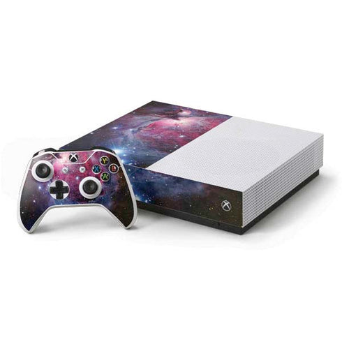 The Orion Nebula Pink Xbox One S All-Digital Edition Bundle Skin
