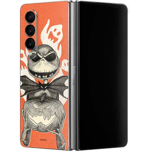 Disney The Nightmare Before Christmas The Pumpkin King Galaxy Z Fold4 5G Skin