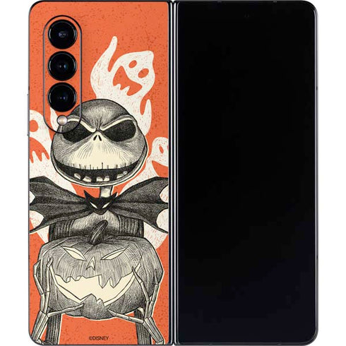 Disney The Nightmare Before Christmas The Pumpkin King Galaxy Z Fold4 5G Skin