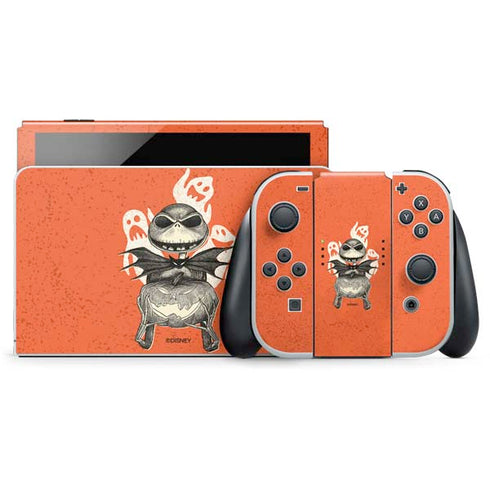 Disney The Nightmare Before Christmas The Pumpkin King Nintendo Switch OLED (2021) Skin