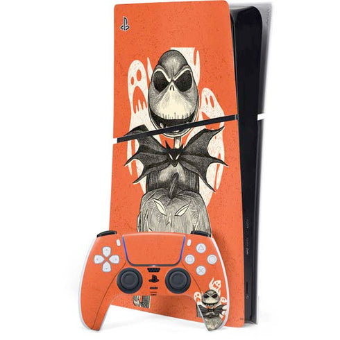 Disney The Nightmare Before Christmas The Pumpkin King PS5 Slim Digital Edition Console Skin