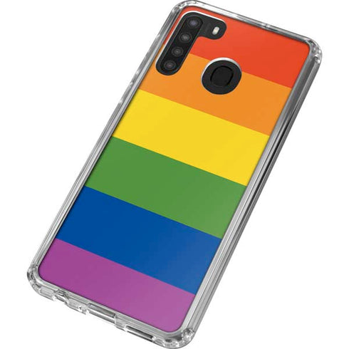 The Rainbow Flag Galaxy A21 Clear Case