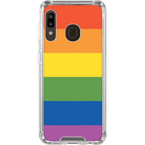 The Rainbow Flag Galaxy A30 Clear Case