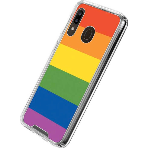 The Rainbow Flag Galaxy A30 Clear Case