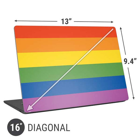 The Rainbow Flag Universal Laptop 16in (13 x 9.4in) Skin